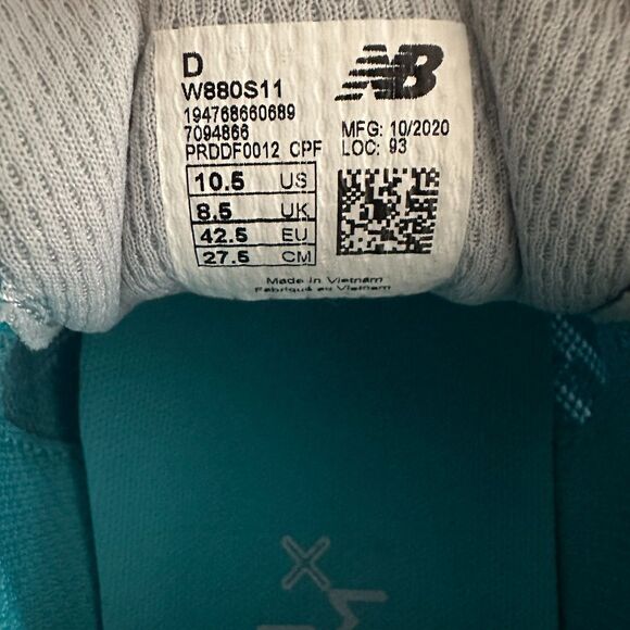 New Balance Fresh Foam X 880 Men Size 10.5 D Grey/Green Running Shoes Sneakers - Picture 8 of 8